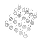 HOLIDYOYO 20 Stück Nummernschild Schlüsseletiketten Metall Nummeriert Schlüsselanhänger Aus Edelstahl Nummerierte Edelstahlschilder Schlüsselanhänger Aus Metall Silver Rostfreier Stahl