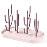 LiRiQi Trockenständer Babyflaschen, Abtropfgestell für Babyflaschen, Trockenständer für Flaschen und Flaschenzubehör, Flaschenständer für Flaschen Saugern Bechern und Zubehör, BPA-frei (Rosa)