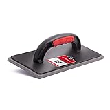 COMENSAL® Reibebrett Kunststoff Fugenkelle 280 x 140 mm - HARTGUMMISCHWAMM - Gummi-Glättkelle - Profi Fugbrett für Fliesenleger - Ergonomisch Griff - zum Ausfugen - Made in EU
