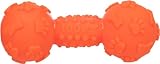 Trixie Hunde-Hantel, Vinyl, 15 cm, orange, 3361, Quietscher, Apportieren, Hundespielzeug