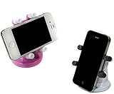 Carpoint iPhone Ipod Samsung Universal Handy- Halterung Pink oder Weiß, 360° drehbar, 45° schwenkbar. Für Geräte bis 63 mm. Handyhalter Spider (Pink)