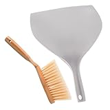MAGICLULU Kompaktes Kehrset mit Staubschaufel und Handfeger aus Langlebigem Pp und TPR Leicht und Platzsparend für Sofareinigung und Desktop schmutzentfernung Praktisches Reinigungstool