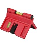 JUKOTA Wasserwaage ABS Pfosten-Wasserwaage Einstellbare Winkelwasserwaage Pfosten-Winkel-Wasserwaage für Rohrinstallation, Bild hängen, Maurerarbeiten, Zimmerei (Rot)