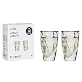 RITZENHOFF 3991001 2in1-Glas für Schnaps oder Espresso - 40 ml - 2er Set - Alpino, mit Relief-Struktur - Made in Germany