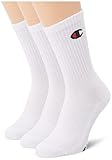 Champion Unisex Core 3PP Crew Füßlinge, Weiß, 39-42 (3er Pack)