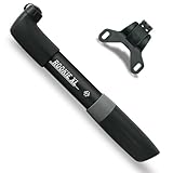 SKS GERMANY ROOKIE XL BLACK Hochleistungs-Fahrradpumpe (Fahrradzubehör mit umkehrbarem Ventilkopf für alle Ventile, robust und leistungsstark, max. Druck: 5 bar / 73 PSI), schwarz