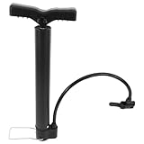 TOYANDONA Kurze Fahrradpumpe aus Aluminiumlegierung Hochdruck Inflator mit Ballnadel Tragbare Luftpumpe für Mountainbike Motorrad Elektrofahrzeug und Outdoor