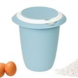 Westmark Quirltopf mit zweigeteiltem Deckel, 1 l, Mit Ausgießer, Kunststoff, Blau/Weiß, 3151227B