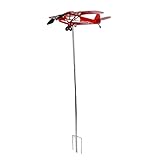 Yechiry Flugzeugwindspinner, 3D -Außenflugzeug -Weathervane, Metallwindmühle, Flugzeugnadelrad, Windskulptur für Garten, Hof, Terrasse, Rasen und Heimdekoration, Flugliebhaber