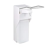 Allpax Duro Eco Desinfektionsmittelspender für 1000 ml mit Armhebel, Weiss, ABS-Kunststoff