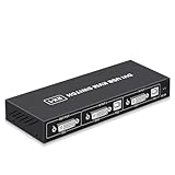 Ujjdwiurgh DVI KVM-Switch 2-In-1 4K Computer Teilen USB-Tastatur Maus Druckmonitor Multifunktions-Umschaltbildschirm