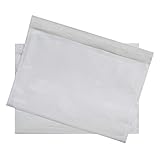Netuno 250 transparente Lieferscheintaschen DIN C6 16,6 x 11 cm selbstklebende C6 Begleitpapiertaschen Dokumententaschen Rechnungstaschen Pakettaschen für Lieferscheine Begleitpapiere Garantiekarten