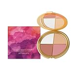Wangen Palette & Eyeshadow Palette - 4-In-1 Gesichtspaletten mit Metallic Shimmer Eyeshadow, Highlighter & Blush, Multipurpose Makeup Paletten Kontur Kit, tragbarer Kompakt (Vier in einem., 8.8g)