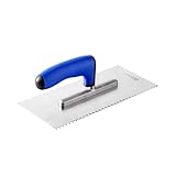 HOGARD Zahnkelle 4mm | Profi Zahnspachtel aus rostfreiem Edelstahl - Zahnglättekelle | Hergestellt in der EU | Zahnung 4x4mm