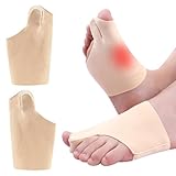 Fanxaolnes Hallux Valgus Korrektur Schutz Bandage, Zeh Bandage Korrektur, Silikonpads für Männer und Frauen, Flexibles Material, Wiederverwendbar und Waschbar, für Ballenzeh und Hammerzehen