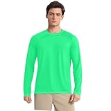 Sonnenschutz-Shirts für Herren, Rundhalsausschnitt, UV-Schutz, Größe S, Himmelblau, grün - spring green, Mittel