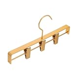 Ciieeo Hosenständer Rockbügel Mit Clips Kleiderbügel Für Hosen Kleiderbügel Mit Haken Metallbügel Mit Clips Kleiderbügel Aus Metall Platzsparende Hosenbügel Aluminiumlegierung Golden