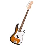 Squier by Fender Debut Collection Precision Bass, Laurel-Griffbrett, Weißes Schlagbrett, 2-Farb-Sunburst