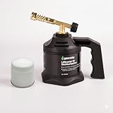 Gazcamp Lötbrenner für Stechgaskartuschen, 1,7 kW, 1300°C, Set mit 1-4 Kartuschen (Lötbrenner + 1 Kartusche 190g)