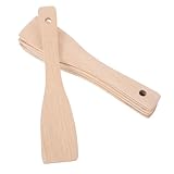 Mikikit 6 Stück Pizzaschaufel Aus Holz Grillschaber Kleiner Holzspatel Spachtelholz Kochspatel Aus Holz Grillspatel Für Außengrill Pfannenwender Für Küchenzwecke Buche