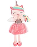 GAGAKU Einhorn Plüschpuppe für Mädchen, 40cm Weiche Puppe Stoffpuppe Wundervolles Kinder Geschenk Puppe