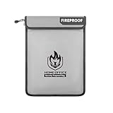 Epritliber Feuerfeste Dokumententasche, 38,1 x 27,9 cm, wasserdicht, feuerfest, Geldtasche für Bargeld, zwei Taschen, sicherer Dokumenten-Organizer für Wertsachen, wichtige Dokumentenmappe für Büro
