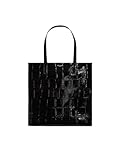 Ted Baker Shopper Schultertasche Vannda Croc Effect Icon Bag Black schwarz