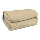SAXONICA Poolfolie Holzpool Achteck I 378,8 x 350 x 121,2 cm I 0,8 mm I Sandfarben I mit Keilbiese