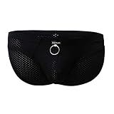 JISUXIAB String Tanga Männer Netz Durchsichtige Trunk Transparente Gay Slips String Tanga Herren Netz Atmungsaktive Sommer Reizwäsche Dünn Sportslip Erotische Weiche