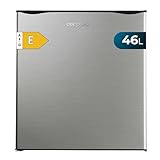 Cecotec Mini-Kühlschrank - 46 l Kühlschrank GrandCooler 20000 L SilentCompress Inox. Höhe 48,7 cm, Breite 48 cm, Niedriger Energieverbrauch, Umkehrbare Tür, Zyklischer Betrieb, Kompaktes Design