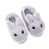 GALPADA Hausschuhe Plüsch Kaninchenform Rutschfest Weiche Baumwolle Geeignet für Zuhause Kindergarten Schule