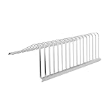 Mikikit 1 Stück Tragbarer Grill Kochen Grillbürste Für Außengrill Grillhelfer Grillrost Aus Edelstahl Silver