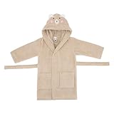 Celodoro Kinder Bademantel mit Kapuze & Motiv für Mädchen & Jungen - Bear 86-92