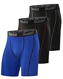 Runhit 3er Pack Herren Kompressionsshorts - Baselayer Sport Unterhosen Funktionsunterwäsche Tight Kompressionshose Kurz Laufunterwäsche Radlerhose XL