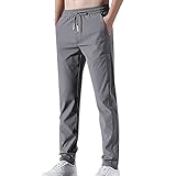 ofeirhz Trainingshose für Herren, leicht, Kordelzug, elastische Taille, einfarbig, athletische Passform, Jogginghose, Arbeit und Utility, langlebig, Trainingshose, Fitnessstudio, Sport, Outdoor