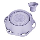 Hogvinnatil Make-up-Pinselreiniger aus Silikon, Schüssel zum Reinigen von Make-up-Pinseln, funktionales Design mit Halterung, faltbar, tragbar für Zuhause und Reisen