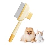 XURJUMI Katzenbürste Hundebürste [Ergonomischer Griff & Ein-Klick-Reinigung] Werkzeug Für Kurz- & Langhaarige Hunde/Katzen/Kaninchen, Unterwollbürste