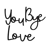Hemobllo 1Satz Holzschild Wandanhänger Love You Bye Handgefertigte Wandkunst für Schlafzimmer und Wohnzimmer Boho Wanddekoration Einzigartiges Holzschild für Einladendes