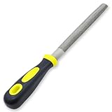 DekoTech Halbrundfeile mit ergonomischem Anti-Rutsch-Griff, Hartstahl-Handwerkzeug für präzises Formen, Entgraten und Glätten auf Holz, Kunststoff, Metall und 3D-gedruckten Oberflächen