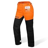 YARDMARIS Technische Schutz-Hose für Kettensägen, Klassische Forstschutz-Hose Baumfäller Schnittschutzhose,UKCA-zertifizierte Typ A Klasse 1, Größe: S, Taille 78-82cm