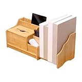 GLigeT bücherregal Kleines dehnbares Desktop-Bücherregal, Bambus-Aufbewahrungsregal mit Mehreren Fächern, for das Home-Office-Schlafzimmer-Display-Organizer-Rack Aufbewahrungsregal