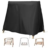 Iptienda Hollywoodschaukel Abdeckung, Abdeckung Hollywoodschaukel Wasserdicht, 420D Oxford Gewebe Abdeckplane Schutzhülle Hollywood schaukel für Hollywood Schaukel Holz UV Beständiges(213x160x178cm)