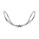 Equine Smile ES0085 Gebiss ErgoBit Olivenkopfgebiss Olivenkopftrense Doppelt Gebrochen aus Edelstahl Ringdurchmesser 70 mm Gebissstärke 16 mm (13.5 cm)