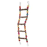 BESPORTBLE vogelschaukel vogelkäfig zubehör Vogelkäfig Parrot Toys Hamsterleiter Papageien-Seilschaukel-Ständerspielzeug Papageienleiter Kletterleiter für Sittiche hölzern