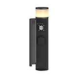 Lucande Wegeleuchte mit 2 Steckdosen, Außenleuchte Sockelleuchte 47,8 cm Gartenlampe IP44 Outdoor Steh Lampe 1x G9 ohne Leuchtmittel Stromsäule