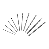 Eawfgtuw Mini-Handbohrer mit Schnellspannbohrfutter, 0,8 mm - 3,0 mm für HSS-Bohrer-Set, für Holz, Kunststoff, Schmuck, Bastelprojekte (10 Bohrer)