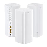 Tenda Nova MX12 Mesh WLAN System - AX3000 Wi-Fi 6 Dualband Mesh Set- empfohlen für Häuser mit 3-4 Schlafzimmer - 9xGigabit Port - Ersetzt Router und Repeater - Kompatibel mit Alexa -3er Pack