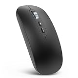 cimetech Bluetooth Maus kabellos (Bluetooth5.4+ 2,4 GHz) Dual Mode- Wiederaufladbare Optische Office Funkmaus für Laptop MacBook Air Pro,iPad,Computer,Desktop - Tragbare Schlanke, Leise Büromäuse