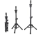 Aofadaning Perücken Ständer Stativ 25.1'（64cm） Verstellbarer Übungskopf Ständer für Mannequinkopf,für Friseur Training Kopf