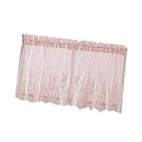 Didiseaon Halber Vorhang Türvorhänge Gegen Fliegen Anhänger Vorhänge Für Wohnzimmer Vorhangstangen Makramee Beute Küche Kurzer Vorhang Bildschirm Verdunkelungsvorhänge Mini Fensterfolie Rosa
